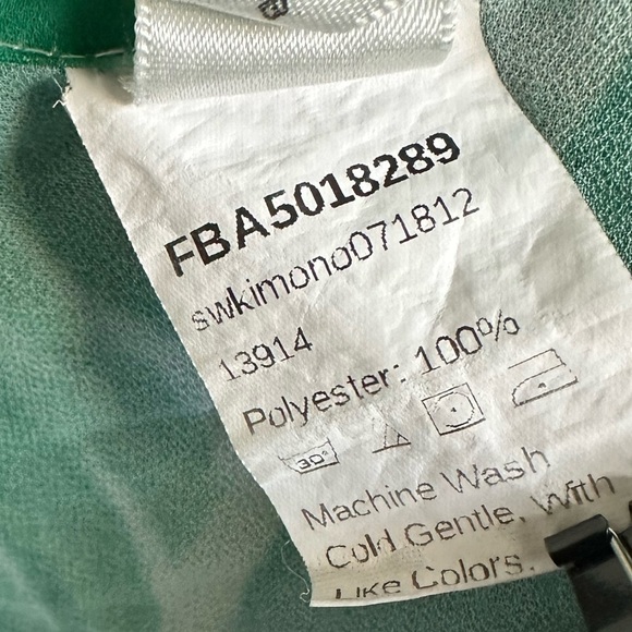 Chiffon Cover Up Open Front Beachwear Kimono Style Botanical Size Small - Picture 8 of 8